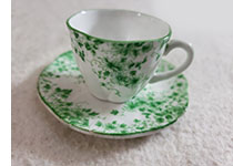 Shelley Dainty Green cup and saucer